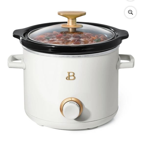 NEW IN BOX Drew Barrymore Beautiful 2 Quart Crockpot in White Icing - Picture 1 of 7